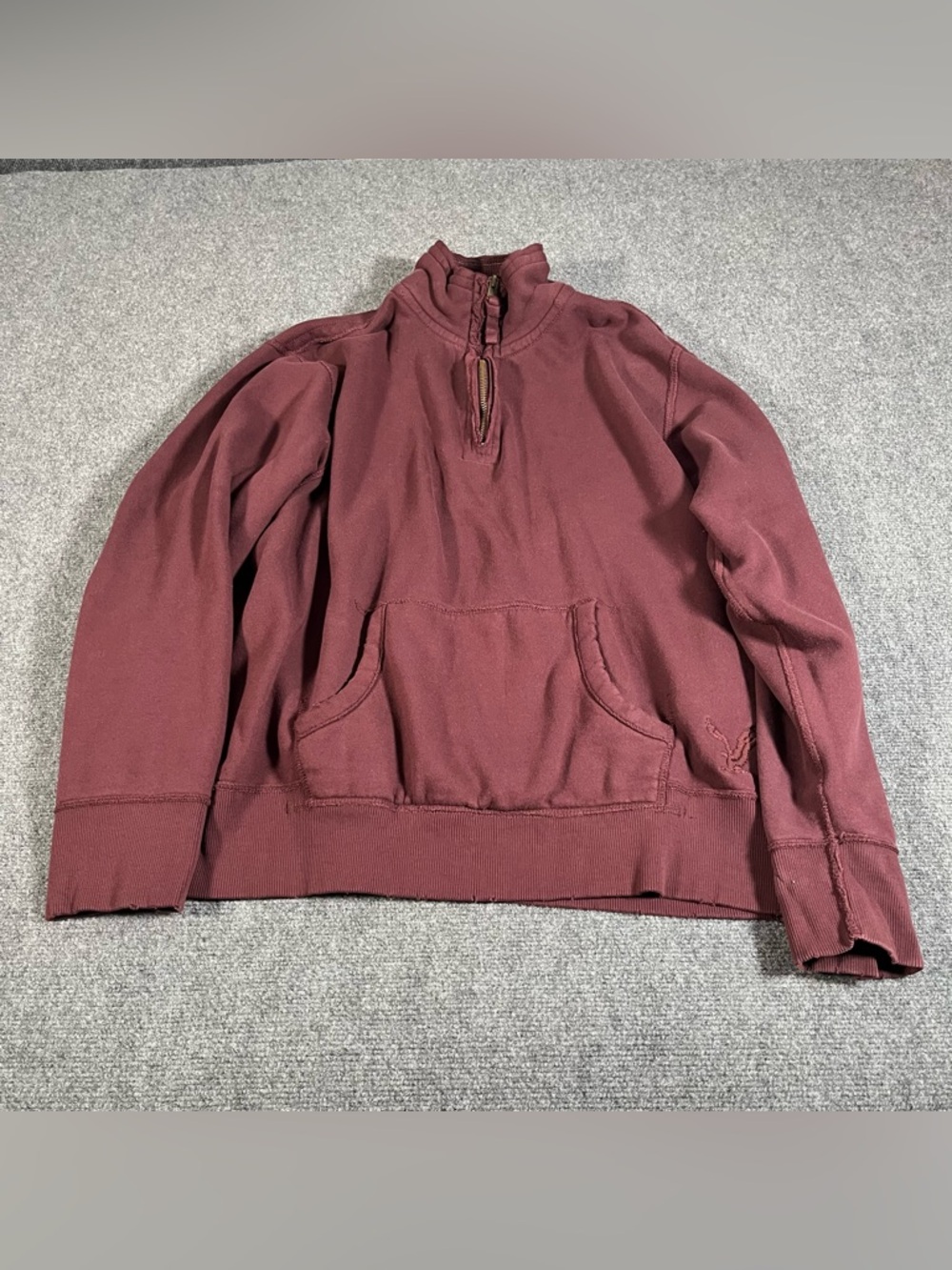 Vintage American Eagle 1/4 Zip Pullover Men’s 2xl Xxl Y2K Preppy Distressed